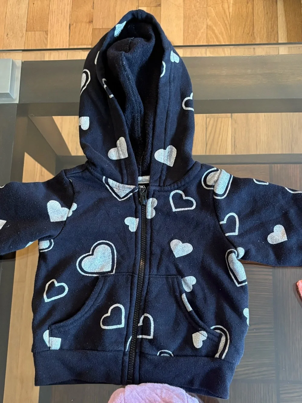 Carter's + Okie Dokie Baby Girl Hoodie Jacket Lot 3 Months Multicolor Hearts